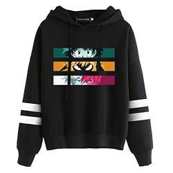 Anjinguang My Hero Academia Anime Hoodies Friends Bedruckter Pullover Sweatshirt für Damen und Herren Jungen Mädchen XXS-4XL, Gestreift 1, S von Anjinguang