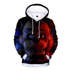 FNAF Kapuzenpullover für Kinder und Erwachsene, 3D-Druck, Five Nights at Fre-ddy's Hoodies Nightmare Fre-ddy Kostüm Pullover Sweatjacke für Jungen Mädchen 100-150 cm Gr. 120 cm, Typ6 von Anjinguang