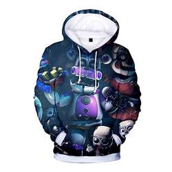 FNAF Kapuzenpullover für Kinder und Erwachsene, 3D-Druck, Five Nights at Fre-ddy's Hoodies Nightmare Fre-ddy Kostüm Pullover Sweatjacke für Jungen Mädchen 100-150 cm Gr. 140 cm, Typ5 von Anjinguang