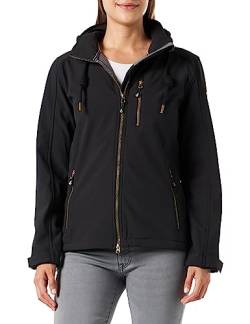 Ankerglut Damen Ankerglutfreude Women's Jacket With Removable Hood Lined Transition Jacket Windbreaker Softshelljacke, Schwarz, 40 EU von Ankerglut