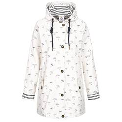 Ankerglut Damen Friesennerz Regenmantel Kapuze Gefüttert Wasserdicht Wetterfest Übergangsjacke #ankerglutbucht Regenjacke, White, 42 von Ankerglut