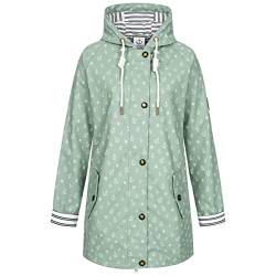 Ankerglut Damen Friesennerz Regenmantel Kapuze Wasserdicht Wetterfest Windbreaker Übergangsjacke #ankerglutzauber Regenjacke, slategray, 34 von Ankerglut