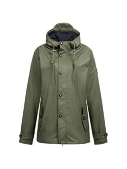 Ankerglut Herren Kapuze Wasserdicht Wetterfest Übergangsjacke #Ankerglutreise Regenjacke, Olive, XL von Ankerglut