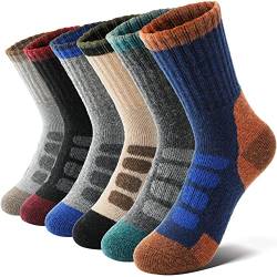 Anlisim Kinder Kinder Merino Wandersocken Jungen Mädchen Wolle Socken Warme Sportsocken Dicke Thermosocken Trekking Wintersocken Socken Kinder Weihnachtssocken Geschenke 6 Paare(Überprüfen,1-3 Jahre) von Anlisim