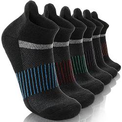 Anlisim Merino Wandersocken Kurz Sneaker Socken, Dicke Wollsocken, Warme Wolle Laufsocken, Kompressions Sportsocken Thermosocken Geschenke Wintersocken für Herren Damen, 6 Paar (Schwarz,L) von Anlisim