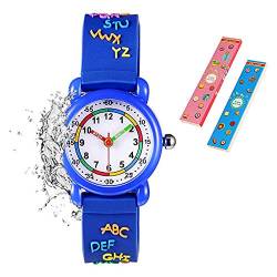 Anloo Mädchen Jungen Kleine Kinder Niedlich Uhr Armbanduhr Zeit Lehrer,Silikon Kinderuhr 3D Cute Cartoon Wasserdicht Lehruhr Geschenk für Kids Kinder Kleine Mädchen Jungen von Anloo