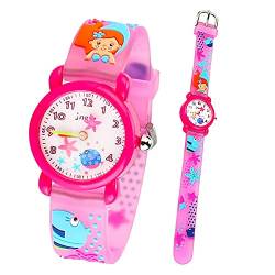 Anloo Mädchen Jungen Kleine Kinder Niedlich Uhr Armbanduhr Zeit Lehrer,Silikon Kinderuhr 3D Cute Cartoon Wasserdicht Lehruhr Geschenk für Kids Kinder Kleine Mädchen Jungen von Anloo