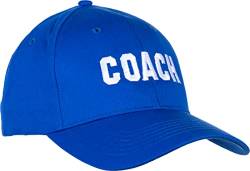 Coach | Coaching Baseballmütze – Königsblau, Rot, Grün, Marineblau, Schwarz Herren Damen Kappe, Königsblau, Einheitsgröße von Ann Arbor T-shirt Co.