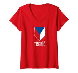 Damen Trebic, Tschechische Republik - Tschechische Ceska T-Shirt T-Shirt mit V-Ausschnitt von Ann Arbor T-shirt Co.
