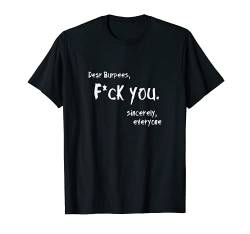Dear Burpees, FCK Sie | Funny Training Workout T-Shirt von Ann Arbor T-shirt Co.