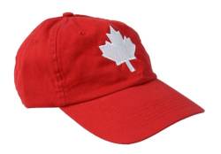 Kanada Maple Leaf Hut | Canadian Pride bestickt Erwachsene Twill-Baseballkappe Rot - Rot - Einheitsgröße von Ann Arbor T-shirt Co.