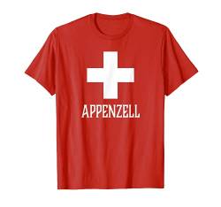 Kanton Appenzell, Schweiz – Swiss, Suisse Kreuz T-Shirt von Ann Arbor T-shirt Co.