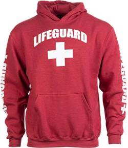Lifeguard | Red Unisex Uniform Fleece Hoody Sweatshirt Hoodie Sweater Men Women von Ann Arbor T-shirt Co.