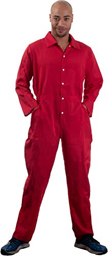 Roter Jumpsuit | Overall, Cosplay, Fluganzug, Jump-Anzug, Halloween-Kostüm, Unisex, Herren Damen - Rot - Klein von Ann Arbor T-shirt Co.