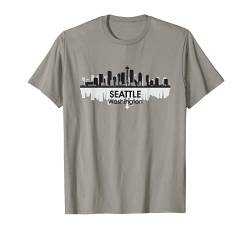 SEATTLE | City Pride Skyline Silhouette Art Print T-shirt von Ann Arbor T-shirt Co.