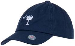 South Carolina State Flag Low Profile Baseball Hat | South Carolinian Golf Cap Navy von Ann Arbor T-shirt Co.