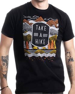 Unisex T-Shirt „Take a Hike“ („GEH wandern!“) - lustiges Motiv für Outdoor- & Natur-Fans - L von Ann Arbor T-shirt Co.