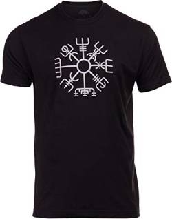 Vegvisir | Nordic Viking Rune Kompass nordisch germanisch isländisch heidnisch magisch Symbol T-Shirt - Schwarz - XX-Large von Ann Arbor T-shirt Co.