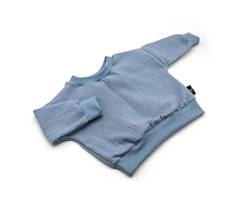 Anna Karinna Kids Musselin Langarmshirt Baby Langarm Pullover Kinder Babykleidung Mädchen und Jungen Bio Baumwolle Größe 104 Baby Blue von Anna Karinna Kids