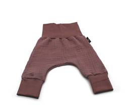 Anna Karinna Kids Pumphose Musselin Kinder Hose Baby Bio Baumwolle Sommer Junge und Mädchen Old Mauve 116 von Anna Karinna Kids