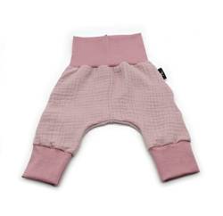 Anna Karinna Kids Pumphose Musselin Kinder Hose Baby Bio Baumwolle Sommer Junge und Mädchen Pink 80 von Anna Karinna Kids