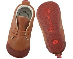 Anna und Paul - gefütterte Krabbelschuhe - Robbi Cognac L - Wölkchen Gummisohle - 22-13,8 cm - 17-22 Monate von Anna und Paul