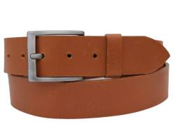 AnnaMatoni Ledergürtel Vollleder Herren Büffelleder 4cm breit ECHT LEDER Gürtel (TW115 - Cognac 640) von AnnaMatoni