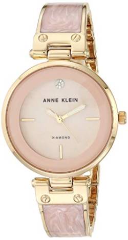 Anne Klein Damen-Armbanduhr mit echtem Diamant-Zifferblatt, AK/2512LPGB von Anne Klein