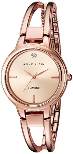 Anne Klein Damen-Armbanduhr mit echtem Diamant-Zifferblatt, AK/2626RGRG von Anne Klein