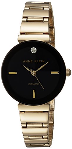 Anne Klein Damenarmbanduhr mit echtem Diamant-Zifferblatt, AK/2434 von Anne Klein