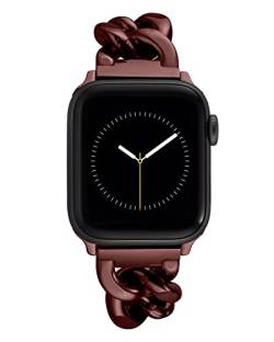 Anne Klein Fashion Chain Bracelet for Apple Watch, Secure, Adjustable, Apple Watch Replacement Band, Fits Most Wrists, Brown, 42/44/45/Ultra (49mm), Bracelet, braun, 42/44/45/Ultra(49mm), Armband von Anne Klein