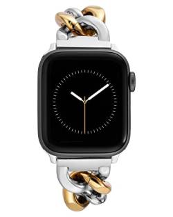 Anne Klein Fashion Chain Bracelet for Apple Watch Secure Adjustable Apple Watch Replacement Band Fits Most Wrists, Zweifarbig, 38/40/41mm, WK/1016GPTT384041 von Anne Klein