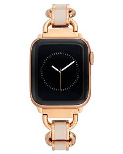 Anne Klein Modisches Kettenarmband für Apple Watch, sicher, verstellbar, für Apple Watch, Ersatzarmband für die meisten Handgelenke, Rosa/Rotgold, 38/40/41mm, Armband von Anne Klein