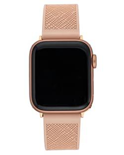 Anne Klein Modisches Silikon-Armband für Apple Watch, sicher, verstellbar, passend für die meisten Handgelenke, Blush Pink, 42/44/45/Ultra/Ultra 2, Modern von Anne Klein
