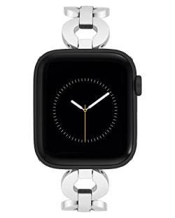 Anne Klein Modisches offenes Kettenarmband für Apple Watch, silber, 42/44/45/Ultra(49mm), WK/1025SVSV424445 von Anne Klein