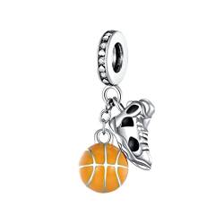 Annmors 925 Sterling Silber Bead Charms für Europäische Armbänder und Halskette Basketball Shoe Perlen mit 5A Zirkonia, Weihnachten, Valentinstag, Muttertag, Geschenkanhänger für Frauen und Mädchen von Annmors