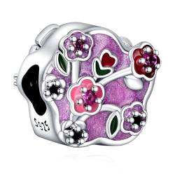 Annmors 925 Sterling Silber Bead Charms für Europäische Armbänder und Halskette Colorful Christmas Snowflake Perlen 5A Zirkonia,Weihnachten,Valentinstag,Muttertag,Geschenkanhänger für Frauen Mädchen von Annmors