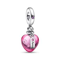 Annmors 925 Sterling Silber Bead Charms für Europäische Armbänder und Halskette Love Potion Heart Perlen mit 5A Zirkonia, Weihnachten, Valentinstag, Muttertag, Geschenkanhänger für Frauen und Mädchen von Annmors