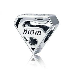 Annmors Charme MOM Love Charms-Anhänger 925 Sterling Silber Charm Bead Pendant für Europäische Armbänder und Halsketten von Annmors