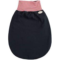 Annsfashion Schlafsack Strampelsack Pucksack LILAKIND Frühling/Sommer Marine Rot Weiß Streifen 0-6 M von Annsfashion