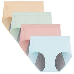 Anntry DamenUnterwäsche,Menstruationsperiode Unterwäsche für Frauen Mädchen Baumwollhöschen Hohe Taille Einfache Reinigung Postpartale Slips (XL, Stil 3) von Anntry