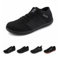 Anokar Arbeitsschuhe Herren Sicherheitsschuhe Damen Stahlkappenschuhe Minimalistische Schutzschuhe mit Stahlkappe Schwarz EU 45 von Anokar