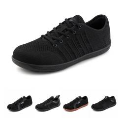 Anokar Arbeitsschuhe Herren Sicherheitsschuhe Damen Stahlkappenschuhe Minimalistische Schutzschuhe mit Stahlkappe Schwarz EU 46 von Anokar