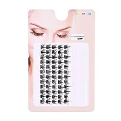 Anomidry cluster wimpern 60PCS Cluster Wimpern Gemischte Länge Individuelle Wimpern Wimpern Cluster Volumen Wimpern Cluster DIY Wimpernverlängerung Kit Fluffy Cluster Wimpern Extensions（12mm） von Anomidry