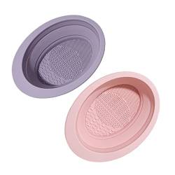Anoudon 2pcs Pinsel Reiniger Kosmetik Werkzeug Wiederverwendete Nützliche Faltbare Silikon Waschbürste Geschirr von Anoudon