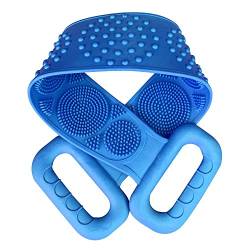 Anoudon 3pcs Silikon Zurück Scrubber Doppelseitige Waschtuch Scrubber Bad Duschbürste für Männer Frauen 70cm Doppelseitiges Badetuch von Anoudon