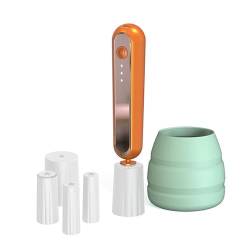 Make-up-Bürstenreinigungstrockner mit automatischem Rotator und faltbarem Silikon kann orange sein von Anoudon