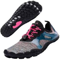 Ansbowey Wasserschuhe Damen Schnell Trocknend Strandschuhe rutschfeste Aquaschuhe Herren Leicht Schwimmschuhe Badeschuhe Barfuß Schuhe Unisex Pink 38EU von Ansbowey