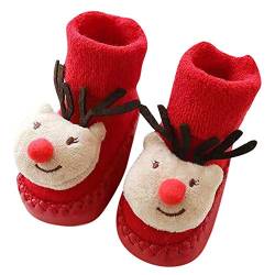 Ansenesna Baby Weihnachten Socken Mädchen Junge Warm Soft Elegant Weihnachts Socken (0-6 Months, E) von Ansenesna