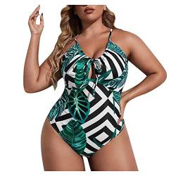 Ansenesna Badeanzug Damen Für Mollige Curvy Bikini Damen Einteiler Große Größen Bikini Dicke Frauen Mit Bügel Push Up Badeanzüge Lange Beine Große Brüste Bademode Figurformend von Ansenesna